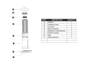 Уличный обогреватель (газовый) WCG PH-2