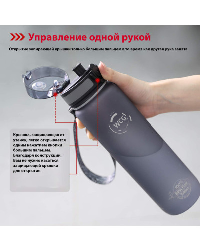 Спортивна Пляшка для води WCG Grey 0.5 л