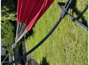 Монотонний гамак WISH червоний одномісний XL 200х100 WCG