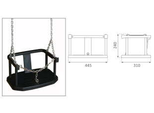 Детские качели резиновые с защитой (усиленные) WCG Belt