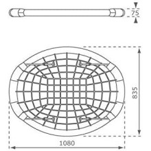 Качели гнездо Elips WCG 108 х 83 см Black RED
