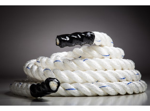 Канат тренировочный для кроссфита 9м Battle Rope White WCG 50х9