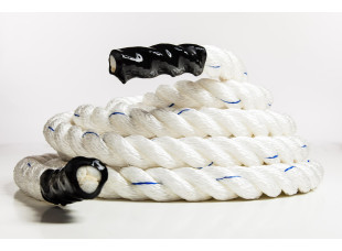 Канат тренировочный для кроссфита 9м Battle Rope White WCG 50х9