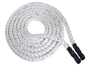 Канат тренировочный для кроссфита 9м Battle Rope White WCG 50х9