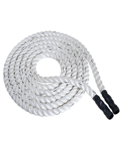 Канат тренувальний для кросфіта 6м Battle Rope White WCG 50х6