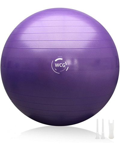 М'яч для фітнесу (фітбол) WCG 75 Anti-Burst 300кг Рожевий