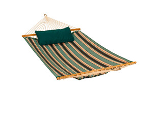 Гамак с планкой Siesta Green XXL 200х150 WCG Стеганая ткань + подушка
