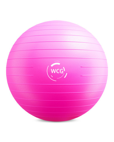 М'яч для фітнесу (фітбол) WCG 75 Anti-Burst 300кг Рожевий