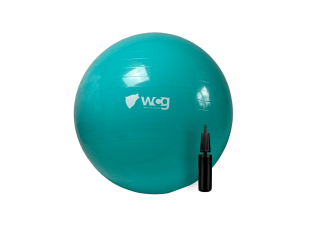 Мяч для фитнеса (фитбол) WCG 65 Anti-Burst 300кг Бирюзовый + насос