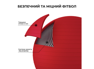 Мяч для фитнеса (фитбол) WCG 75 Anti-Burst 250кг Красный + насос
