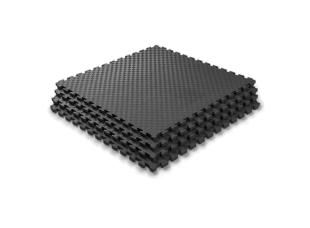 Мат татамі  ластівчин хвіст WCG  EVA 100x100x2 см Мат-пазл чорно-сірий