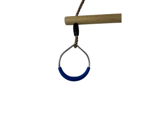 Дерев'яна трапеція з металевими кільцями metal rings WCG