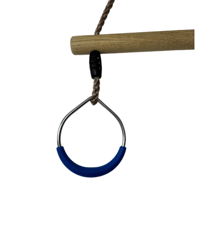 Дерев'яна трапеція з металевими кільцями metal rings WCG