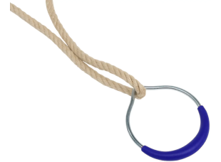 Дерев'яна трапеція з металевими кільцями metal rings WCG
