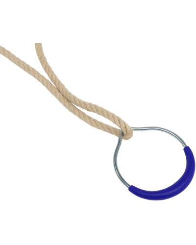 Дерев'яна трапеція з металевими кільцями metal rings WCG