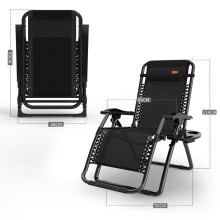 Раскладное кресло шезлонг садовый Zero Gravity WCG R-03 + матрас