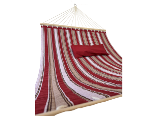 Гамак с планкой Siesta Red XXL 200х150 WCG Стеганая ткань + подушка