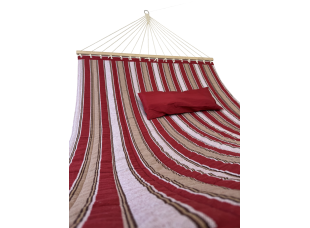 Гамак с планкой Siesta Red XXL 200х150 WCG Стеганая ткань + подушка