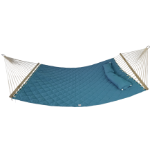 Двухместный гамак SOFT голубой XXL 200x140 с планками WCG