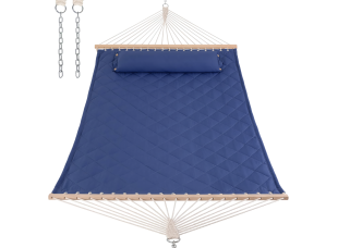Двухместный гамак SOFT синий XXL 200x140 с планками WCG