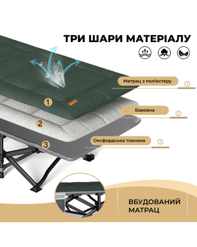 Розкладне ліжко шезлонг WCG CC-S11 + матрац і подушка