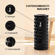 Масажний валик WCG K1 Ролер чорного кольору