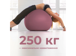 Мяч для фитнеса (фитбол) WCG 55 Anti-Burst 250кг Pale Pink + насос