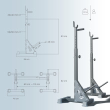 Стійки під штангу  3в1 Bugai  – жим, присідання, бруси WCG