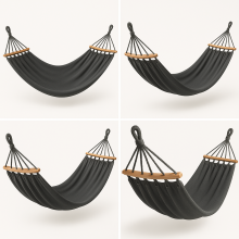 Двухместный гамак с планкой Hygge серый XXL 200х150 WCG