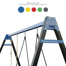 Каркас для дитячої гойдалки  WCG 2 Elite Play Frame  Двомісна + Гойдалка гніздо прямокутна + пластикова гойдалка