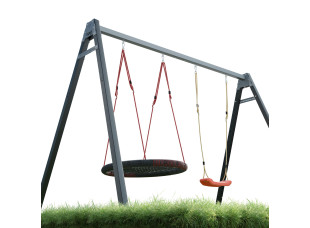 Каркас для дитячої гойдалки  WCG 2 Elite Play Frame  Двомісна + Гойдалка гніздо прямокутна + пластикова гойдалка