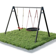 Каркас для дитячої гойдалки  WCG 2 Elite Play Frame  Двомісна + Гойдалка гніздо Elips + пластикова гойдалка