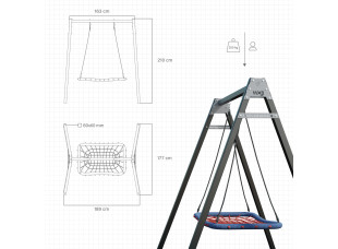 Каркас для дитячої гойдалки  WCG 1 Elite 60х60 Play Frame  Одномісна