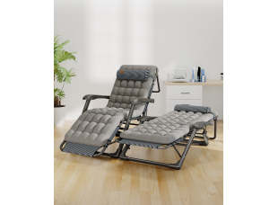 Раскладное кресло шезлонг садовый с подушкой WCG FCB-S01PP