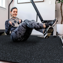 Мат-пазли DualMat 60×60×2 см (чорний/сині вкраплення) — комплект 6 шт