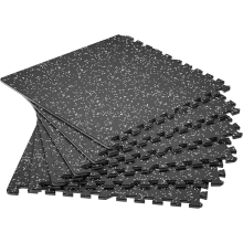 Мат-пазл DualMat 60×60×2 см (чёрный/белые вкрапления) — 1 шт