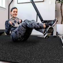 Мат-пазл DualMat 60×60×2 см (чёрный/белые вкрапления) — 1 шт