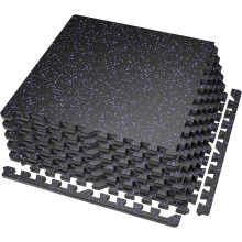 Мат-пазл DualMat 60×60×2 см (чорний/фіолетові вкраплення) — 1 шт