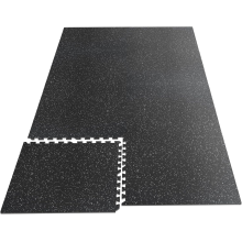 Мат-пазл DualMat 60×60×2 см (чёрный/белые вкрапления) — 1 шт