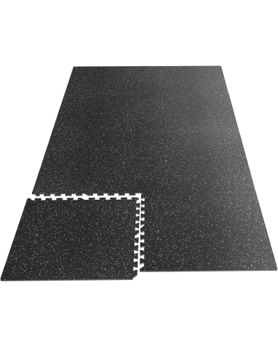 Мат-пазл DualMat 60×60×2 см (чорний/білі вкраплення) — 1 шт