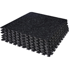 Мат-пазл DualMat 60×60×2 см (чёрный/белые вкрапления) — 1 шт