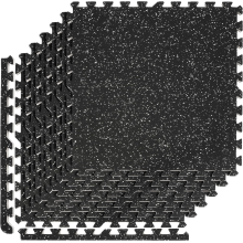 Мат-пазл DualMat 60×60×2 см (чёрный/белые вкрапления) — 1 шт