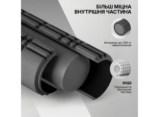 Массажный ролик WCG K3 Premium Foam Roller 42 см, черный, 3D рельеф, EVA, до 200 кг