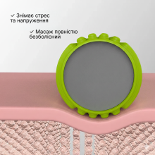 Масажний ролик WCG K3 Premium Foam Roller 42 см, салатовий, 3D рельєф, EVA, до 200 кг