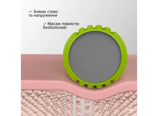 Массажный ролик WCG K3 Premium Foam Roller 42 см, салатовый, 3D рельеф, EVA, до 200 кг