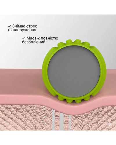 Масажний ролик WCG K3 Premium Foam Roller 42 см, салатовий, 3D рельєф, EVA, до 200 кг