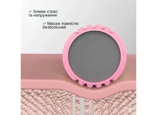 Массажный ролик WCG K3 Premium Foam Roller 42 см, розовый, 3D рельеф, EVA, до 200 кг