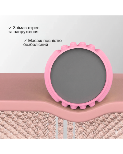 Масажний ролик WCG K3 Premium Foam Roller 42 см, рожевий, 3D рельєф, EVA, до 200 кг