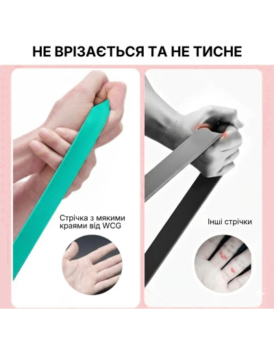 Фітнес-резинка WCG PowerStrip Level 1 (7 - 13 кг) — Гумовий еспандер для тренувань та підтягувань