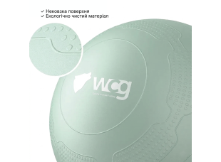 Мяч для фитнеса WCG Balance Pro 65 см Anti-Burst до 500 кг с насосом, фитбол для йоги, пилатеса и беременных, светло-зеленый